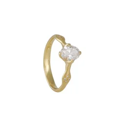 Adel Chefridi - Oval Diamond Rosebud Engagement Ring