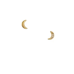 Adorn512 - Moon Studs with CZ