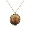 Ananda Khalsa - Dendritic Agate Necklace with 22k Bezel
