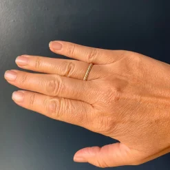 Anne Sportun - Narrow Half Pave Band in 14k Rose Gold