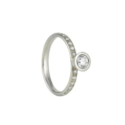 Anne Sportun - .25ct Diamond Pave Solitaire in 14k white gold
