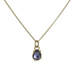 Annie Fensterstock – Rose cut Sapphire Pendant