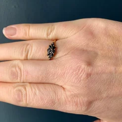 Artëmer - Black Diamond Flora Engagement Ring