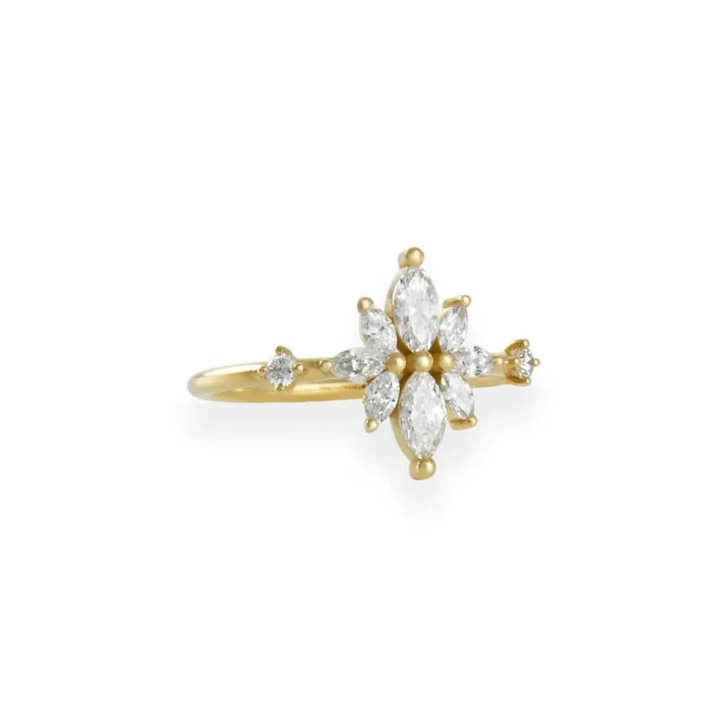 Artëmer - Diamond Flower Cluster Ring