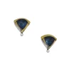Austin Titus - Blue Kyanite Tri Fold Stud Earrings with Diamond
