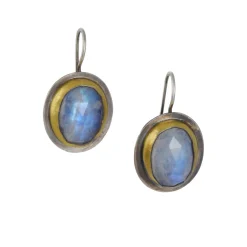 Austin Titus - Crescent Rim Earrings in Moonstone