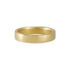 Black Barc - 4mm Squared Wedding Band in 14K Yellow Gold, Size 6