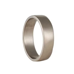 Black Barc - 6mm Squared Wedding Band in 14K White Gold
