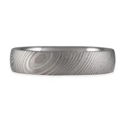 Chris Ploof - Damascus Steel Wedding Band with Storm's Eye Pattern