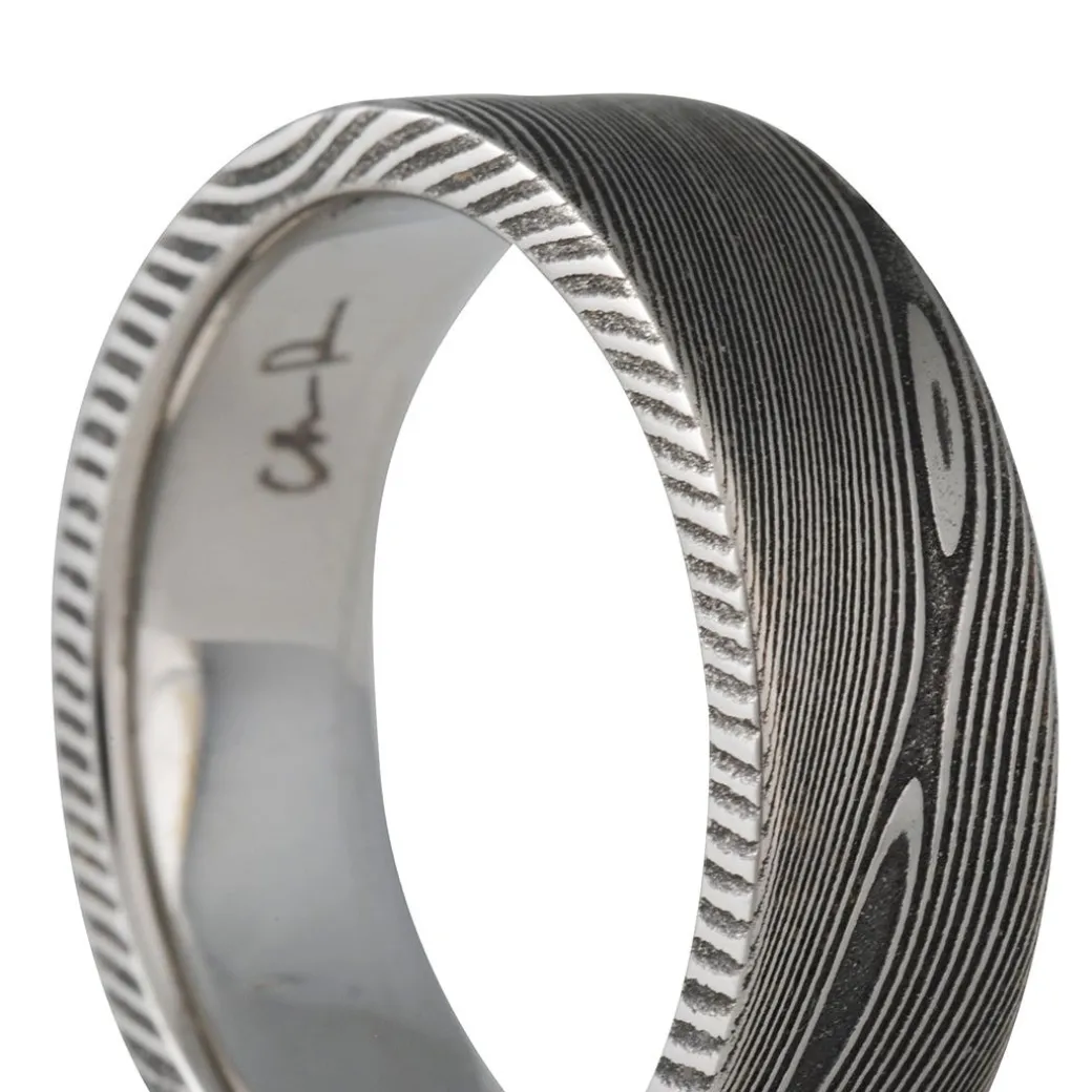 Chris Ploof - 7mm Pathways Damascus Steel Band