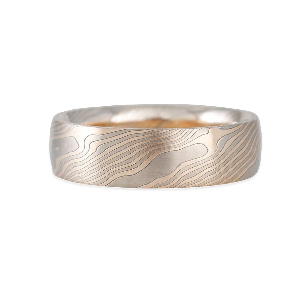 Chris Ploof- Oak Collection 6mm Mokume Gane Band