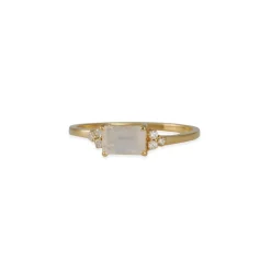Cp Collection - Emerald Cut Moonstone Ring