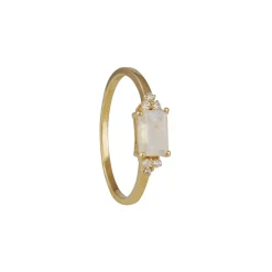 Cp Collection - Emerald Cut Moonstone Ring