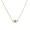 Cp Collection - Sapphire and Pave-Set Diamonds Evil Eye Necklace in 14K Gold
