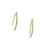 CP Collection - Large DIAMOND ARC HOOK Earring