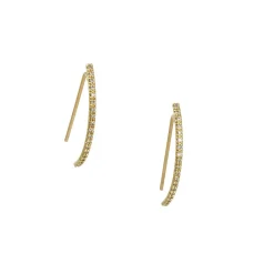 CP Collection - Large DIAMOND ARC HOOK Earring