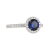 Cp Collection - Small Halo Martini Setting with Blue Sapphire