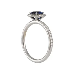 Cp Collection - Small Halo Martini Setting with Blue Sapphire