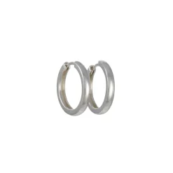 Cp Collection - Sterling Silver Hinged Huggie Hoop Earrings 12mm