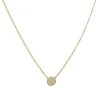 Cp Collections - Mini Diamond Disc Necklace in 14K Yellow Gold