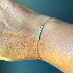 CP Collections - Wide Diamond Tab Bracelet