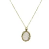 Danielle Welmond - Caged Organically Shaped Faceted Rainbow Moonstone Necklace
