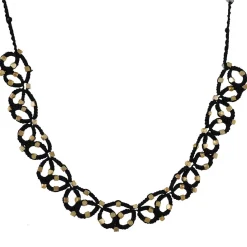 Danielle Welmond - Crocheted Necklace with Gold Vermeil Beads