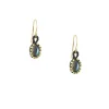 Danielle Welmond - Crocheted Cage Drop Earrings With Labradorite Ovals