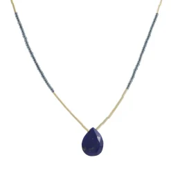 Debbie Fisher - Lapis Teardrop Necklace