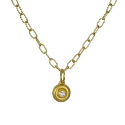 East Camp Goods - Diamond XL Plop Pendant, 22k gold