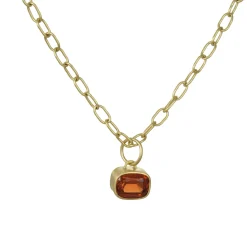 East Camp Goods - Hessonite Garnet Pendant