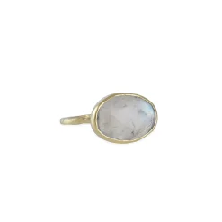 Emily Amey - Oval Rosecut Moonstone Ring