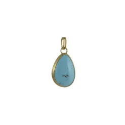 Golden Hills Turquoise Pendant in 18ky