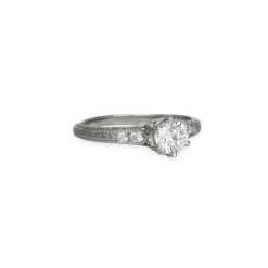 Infinity Collection - Six Prong Engraved Solitaire Band