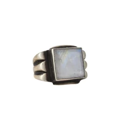 Jane Diaz - Deco Rain Moonstone Ring