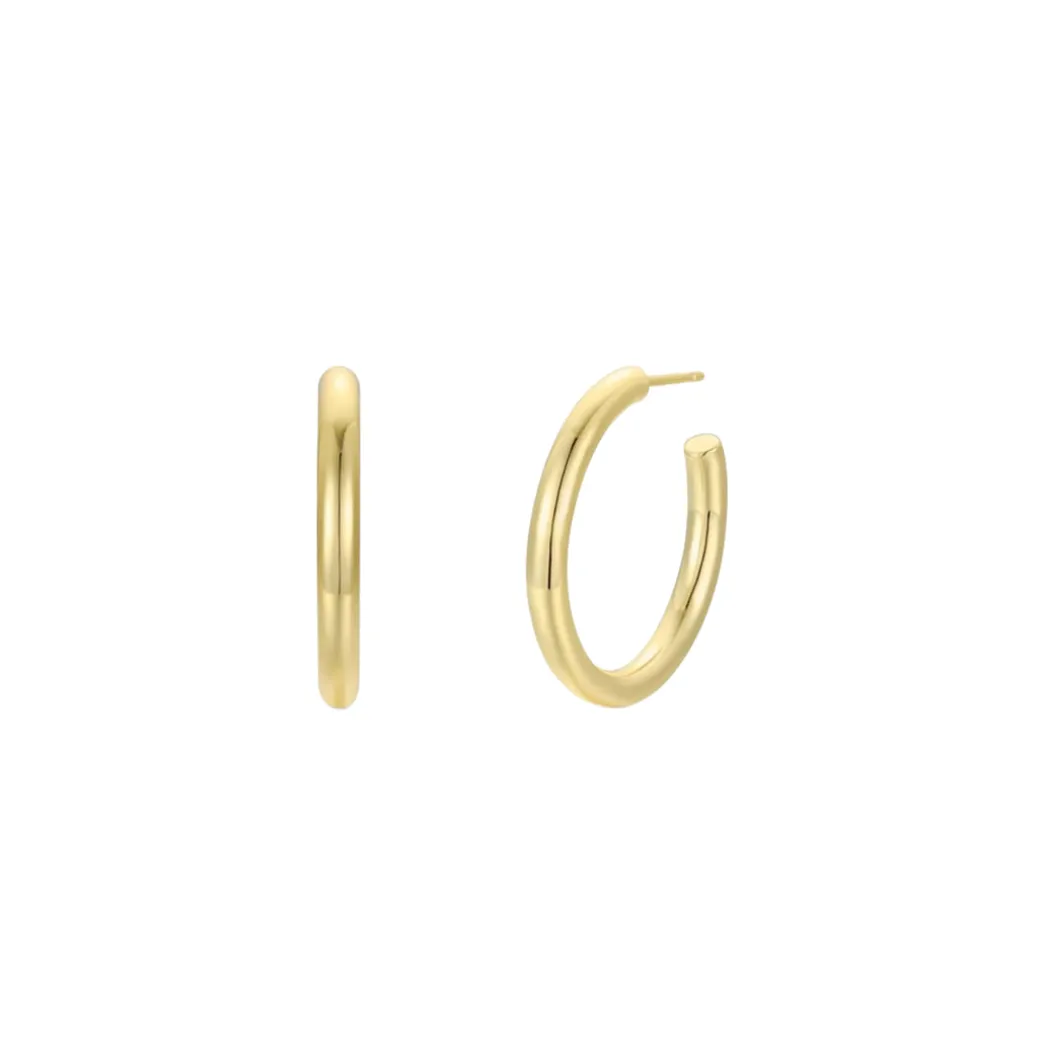 Jaxkelly - Everyday Gold Large Hoop Earrings
