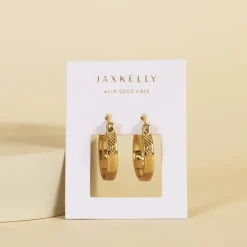 JaxKelly – Textured Diagonal Stripe Hoops