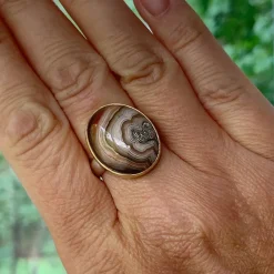 Kothari – Lace Agate and Diamond Ring