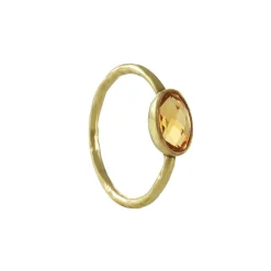 Kothari - Oval Citrine Stacking Ring