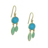 Kothari – Turquoise and Chrysoprase Earrings