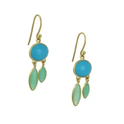 Kothari – Turquoise and Chrysoprase Earrings