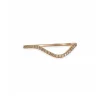 Liven - Petite Curve Halfway Band in 14K Rose Gold