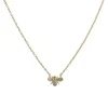 Liven - Petite Pave Bee Necklace in 14K Gold