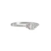 Liven - Triple Rose Cut Diamond Ring With Pave Shoulders in 14K White Gold