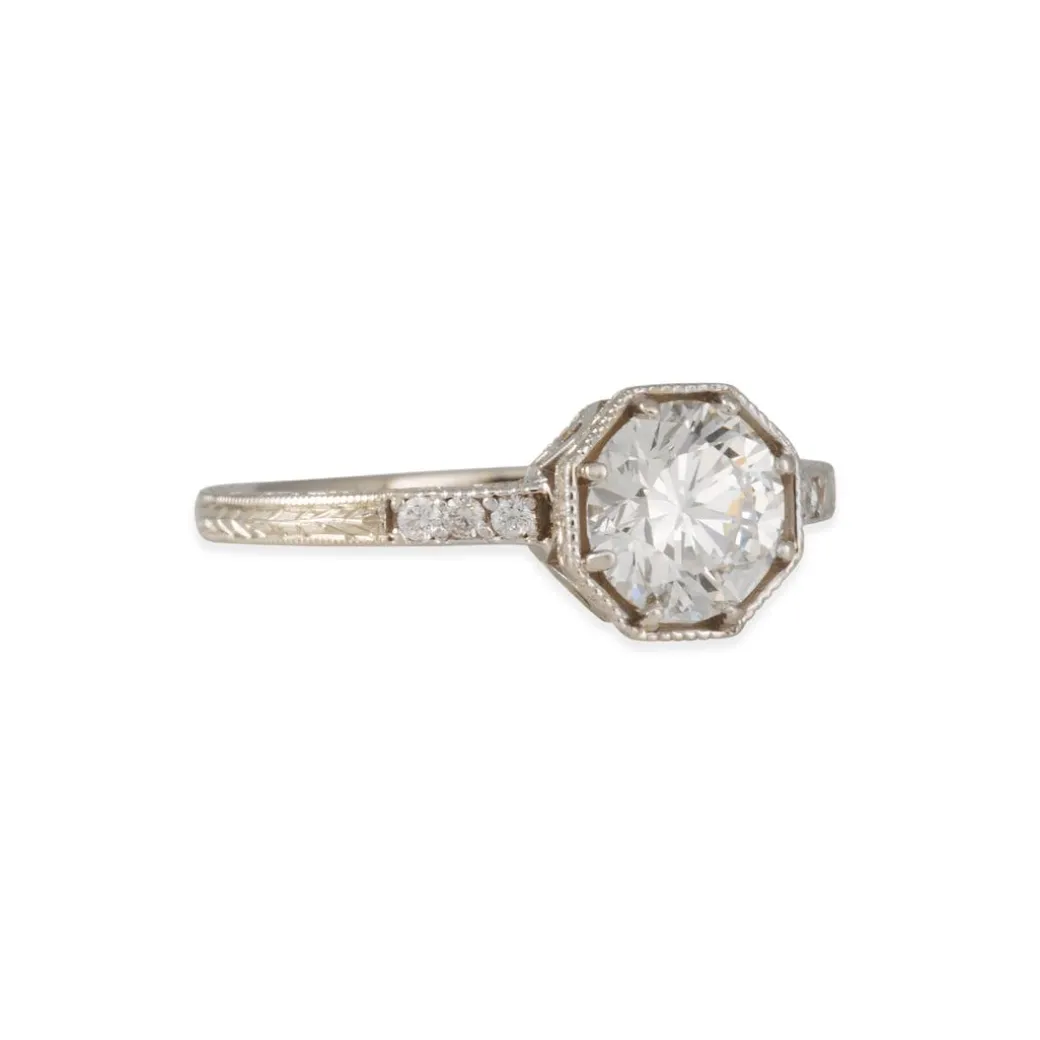 Lori Mclean - Engraved Octagon Solitaire