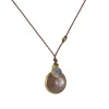 Margaret Solow - Chocolate Moonstone and Rainbow Moonstone Necklace