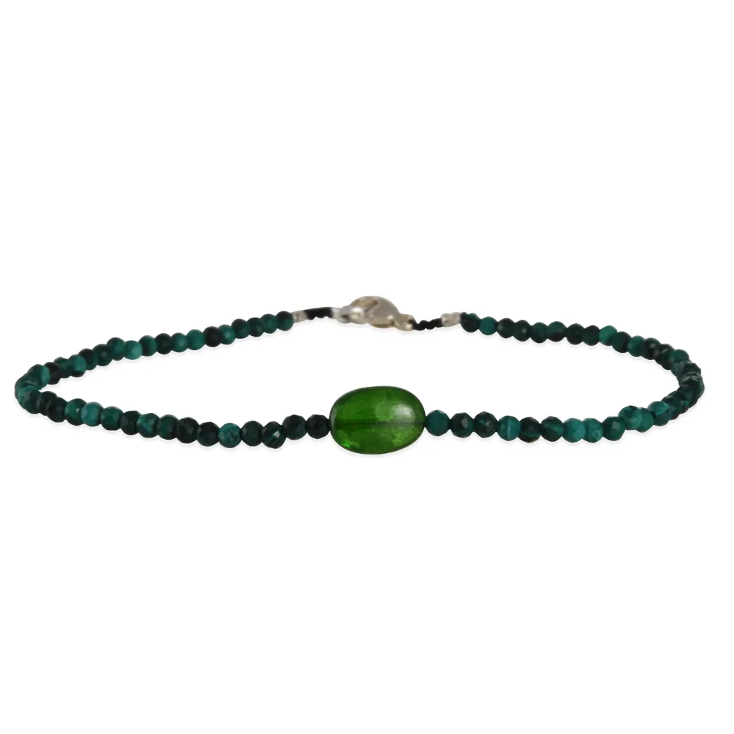 Margaret Solow – Chrome Diopside & Malachite Bracelet