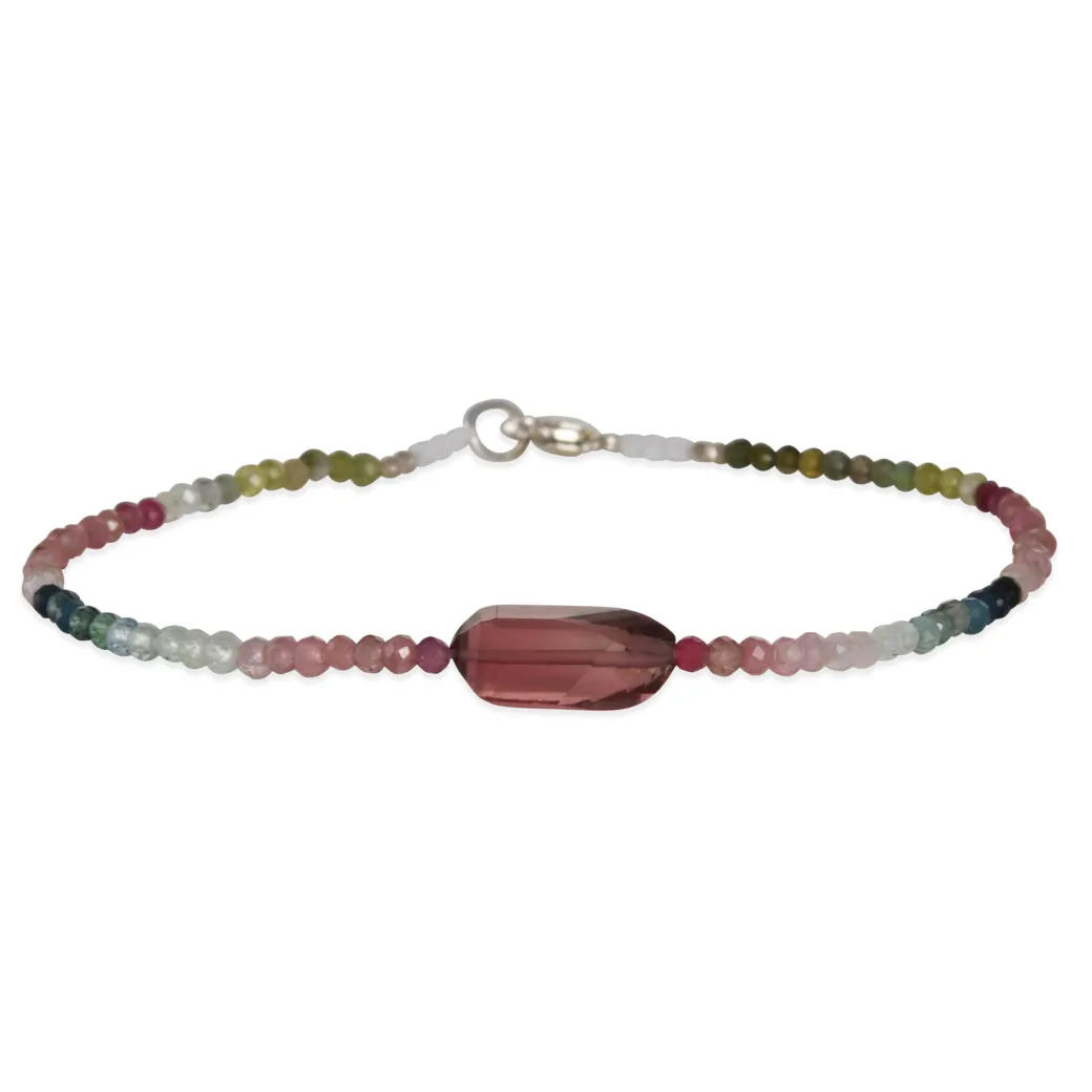 Margaret Solow – Faceted Pink Tourmaline & Tourmaline Bracelet