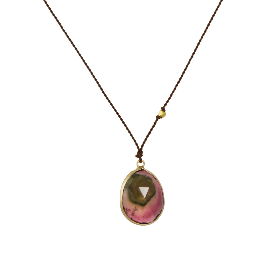 Margaret Solow – Juicy Watermelon Tourmaline Necklace
