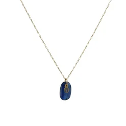 Margaret Solow – Kyanite and Diamond Necklace on Adjustable 14K Chain